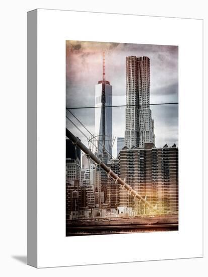 Instants of NY Series - View of Brooklyn Bridge with the One World Trade Center-Philippe Hugonnard-Stretched Canvas