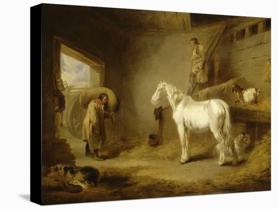 Intérieur d'étable-George Morland-Premier Image Canvas