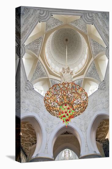 Interior Architectural Detail and Chandeliers of Prayer Hall, Sheikh Zayed Mosque-Cahir Davitt-Premier Image Canvas