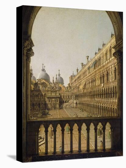 Interior Court of the Doge's Palace, Venice, C.1756-Canaletto-Premier Image Canvas