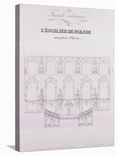 Interior Frontage of the Parade Stairs at the Winter Palace; Facade Interieure De L'Escalier De Par-null-Premier Image Canvas