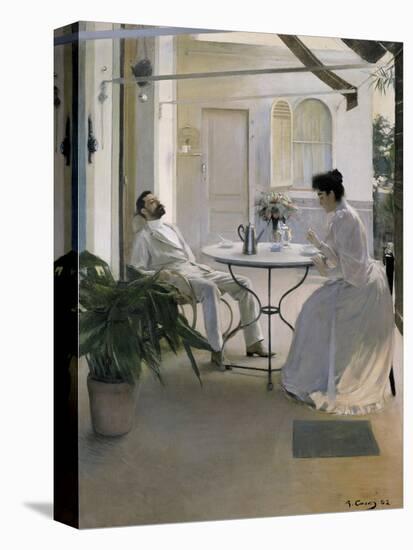 Interior in the Open Air-Ramon Casas Carbo-Stretched Canvas