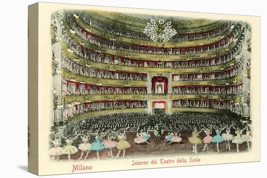 Interior, La Scala Opera House, Milan, Italy-null-Stretched Canvas