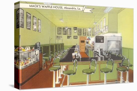 Interior, Mack's Waffle House, Retro Diner-null-Stretched Canvas