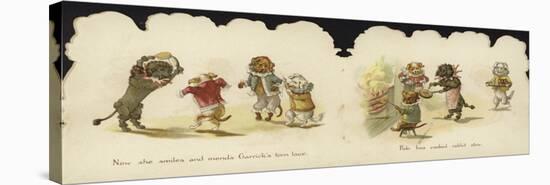 Interior of a Card Depicting Dogs in Circus Costumes-null-Premier Image Canvas