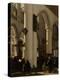 Interior of a Protestant, Gothic Church During a Service-Emanuel de Witte-Stretched Canvas