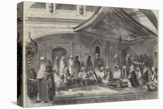 Interior of a Sikh Temple at Umritzir, Reading the Grunt'H-William Carpenter-Premier Image Canvas