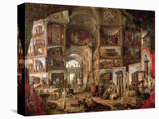 Interior of an Imaginary Picture Gallery-Giovanni Paolo Pannini-Premier Image Canvas