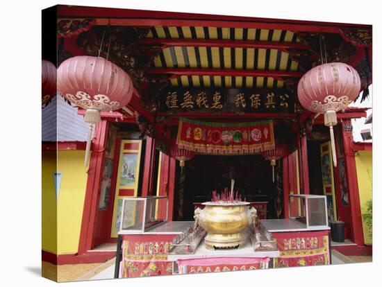 Interior of Chinese Temple in Sibu, a Port on the Rajang River in Sarawak, Malaysia, Southeast Asia-Robert Francis-Premier Image Canvas