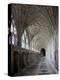 Interior of Cloisters with Fan Vaulting, Gloucester Cathedral, Gloucestershire, England, UK-Nick Servian-Premier Image Canvas