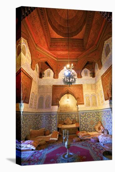 Interior of Dar Jamai Museum, Meknes, Morocco, North Africa-Neil Farrin-Premier Image Canvas