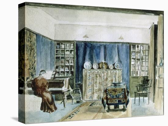 Interior of Kelmscott Manor (W/C on Paper)-William Morris-Premier Image Canvas