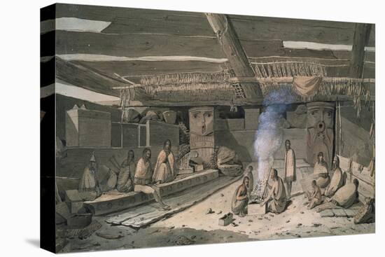 Interior of Nootka Native American House, 1778-John Wootton-Premier Image Canvas