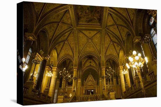 Interior of Parliament Building. Budapest. Hungary-Tom Norring-Premier Image Canvas