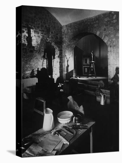 Interior of Picasso's Workshop at Notre-Dame-De-Vie-Gjon Mili-Premier Image Canvas