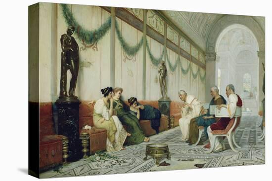 Interior of Roman Building with Figures, c.1880-Ettore Forti-Premier Image Canvas