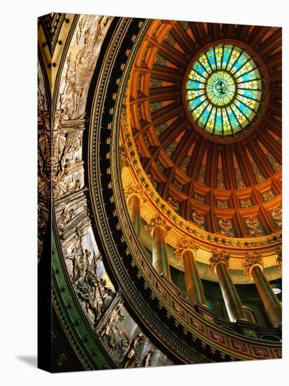 Interior of Rotunda of State Capitol Building, Springfield, United States of America-Richard Cummins-Premier Image Canvas