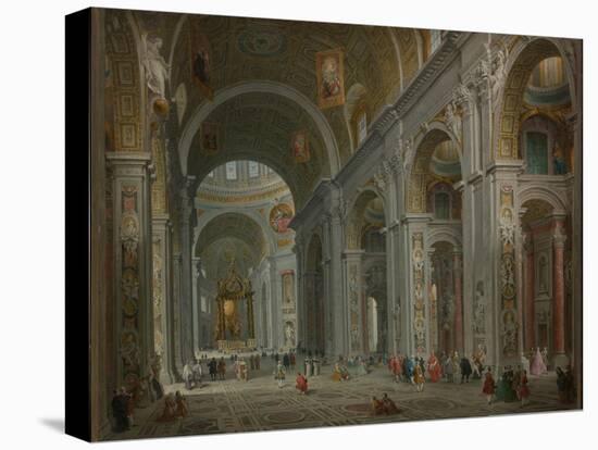 Interior of Saint Peter's, Rome after 1754-Giovanni Paolo Pannini or Panini-Premier Image Canvas