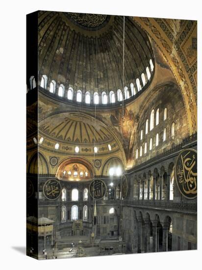 Interior of Santa Sofia (Hagia Sophia) (Aya Sofya), Unesco World Heritage Site, Istanbul, Turkey-Adam Woolfitt-Premier Image Canvas