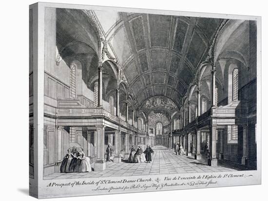 Interior of St Clement Danes Church, Westminster, London, 1751-null-Premier Image Canvas