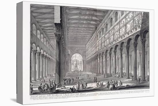 Interior of St. Paul's Basilica Outside the Walls, 1753-1837-Giovanni Battista Piranesi-Premier Image Canvas