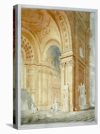 Interior of St Paul's Cathedral, City of London, 1836-null-Premier Image Canvas