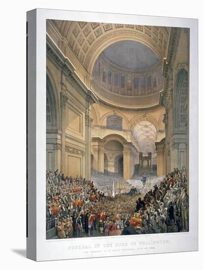 Interior of St Paul's Cathedral During the Funeral of the Duke of Wellington, London, 1852-William Simpson-Premier Image Canvas