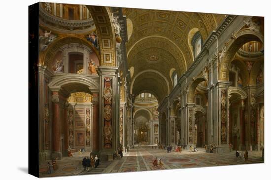 Interior of St. Peter's, Rome, 1731-Giovanni Paolo Pannini-Premier Image Canvas