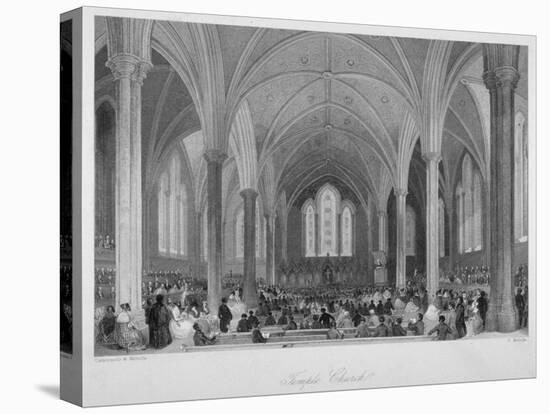 Interior of Temple Church During a Service, City of London, 1860-Harden Sidney Melville-Premier Image Canvas