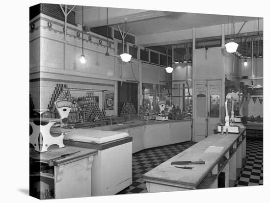 Interior of the Butchery Department, Barnsley Co-Op, South Yorkshire, 1956-Michael Walters-Premier Image Canvas