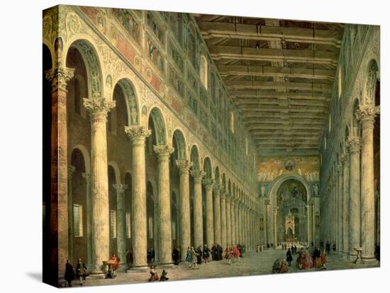 Interior of the Church of San Paolo Fuori Le Mura, Rome, 1750-Giovanni Paolo Pannini-Premier Image Canvas