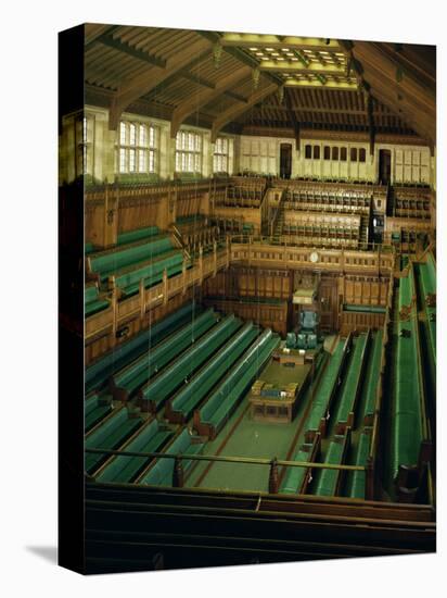 Interior of the Commons Chamber, Houses of Parliament, Westminster, London, England-Adam Woolfitt-Premier Image Canvas