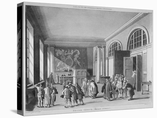 Interior of the Excise Office, Old Broad Street, City of London, 1810-Thomas Sutherland-Premier Image Canvas