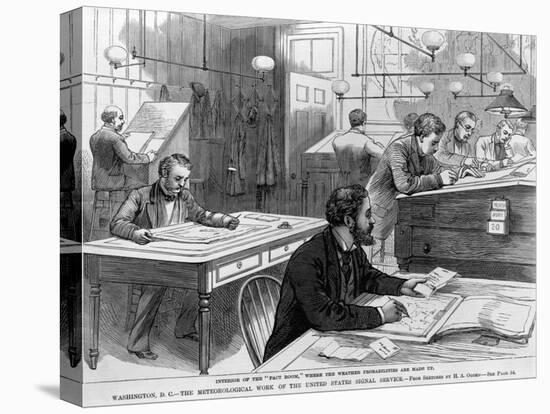 Interior of the 'Fact Room' Where the Weather Probabilities are Made Up-H. A. Ogden-Premier Image Canvas