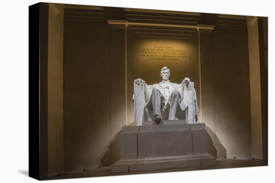 Interior of the Lincoln Memorial Lit Up at Night-Michael Nolan-Premier Image Canvas