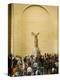 Interior of The Louvre Museum Showing Winged Victory Statue and Tourists, Paris, France-Jim Zuckerman-Premier Image Canvas