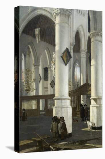 Interior of the Old Church in Delft, 1650–52-Emanuel de Witte-Stretched Canvas