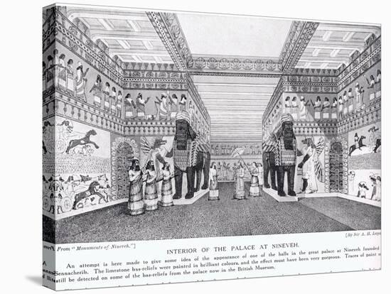 Interior of the Palace of Nineveh, Illustration from 'Hutchinson's History of the Nations'-Sir Austen Henry Layard-Premier Image Canvas