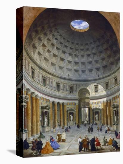 Interior of the Pantheon, Rome, C.1734-Giovanni Paolo Pannini-Premier Image Canvas