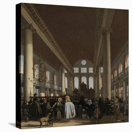 Interior of the Portuguese Synagogue in Amsterdam-Emanuel de Witte-Stretched Canvas