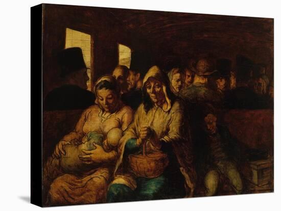 Interior of third-class carriage, 1862-64-Honore Daumier-Premier Image Canvas