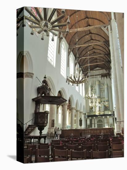 Interior, Oude Kirk (Old Church), Delft, Holland (The Netherlands)-Gary Cook-Premier Image Canvas