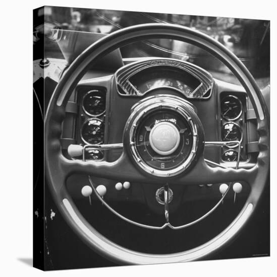 Interior Steering Panel and Steering Wheel of Italian Isotta Fraschini Being Shown at the Auto Show-Tony Linck-Premier Image Canvas