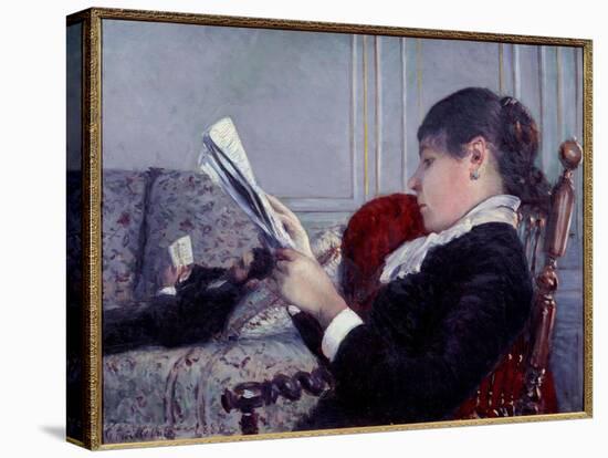 Interior, the Reader Painting by Gustave Caillebotte (1848-1894) 1880 Sun. 0,75X0,6 M Private Colle-Gustave Caillebotte-Premier Image Canvas