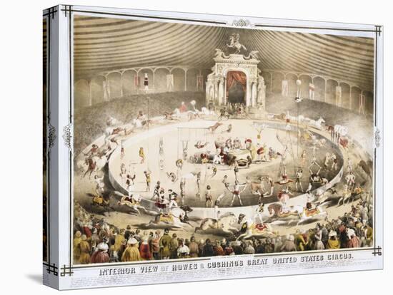 Interior View of Howes and Cushing's Great United States Circus Poster-null-Premier Image Canvas