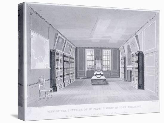 Interior View of Mr Pepys' Library in York Buildings, Westminster, London, C1670-R Cooper-Premier Image Canvas