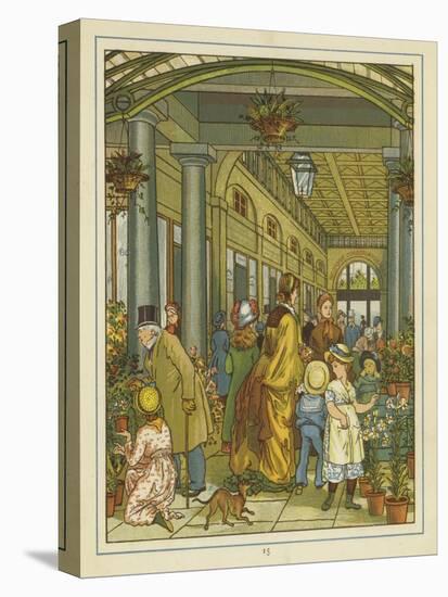 Interior View of People Among the Flowers on Sale in Covent Garden-Thomas Crane-Premier Image Canvas