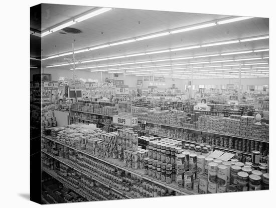 Interior View of Supermarket, 1955-Philip Gendreau-Premier Image Canvas