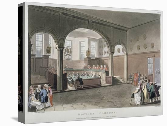 Interior View of the Doctors' Commons, City of London, 1808-Joseph Constantine Stadler-Premier Image Canvas