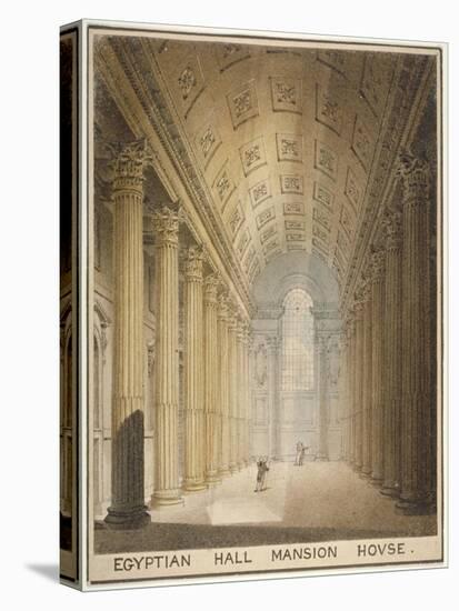 Interior View of the Egyptian Hall, Mansion House, City of London, 1820-Charles Wild-Premier Image Canvas